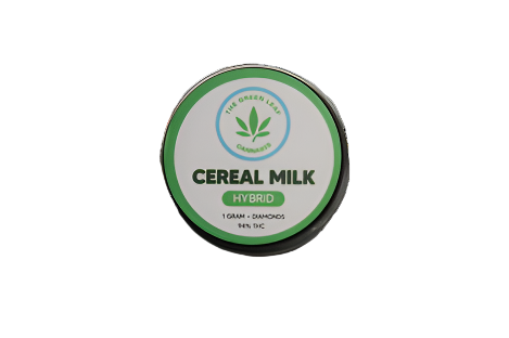 Cereal Milk-strain-hybrid-diamonds-The Green Leaf Cannabis-Cannabis-THCA-high THC-1g