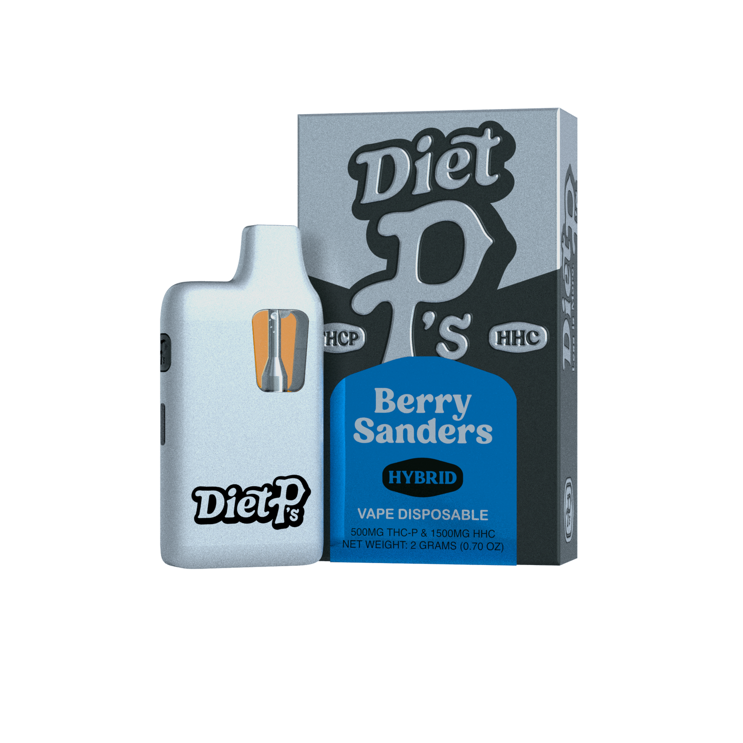 Diet P's-Disposable Vape-hybrid-THC-HHC-The Green Leaf Cannabis-Berry Sanders