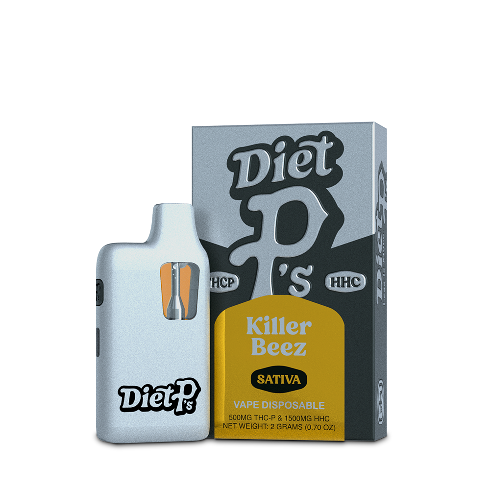 Diet P's-Disposable Vape-Sativa-THC-HHC-The Green Leaf Cannabis-Killer Beez