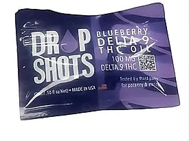 Delta 9 - drop shots - THC Liquid Gummy - 100mg THC - thc oil - Blueberry - The Green Leaf