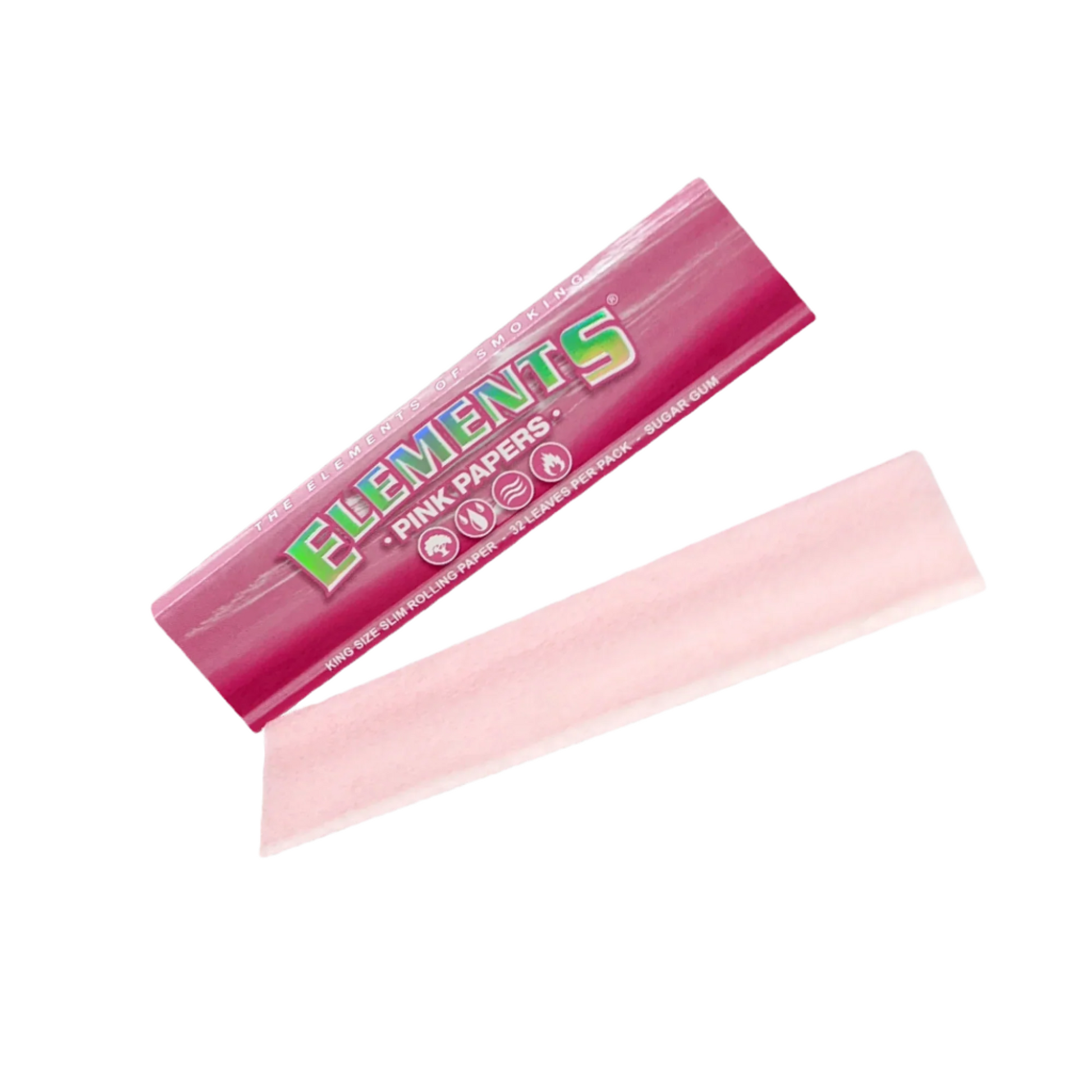 Pink Rolling Papers - Elements The Green Leaf