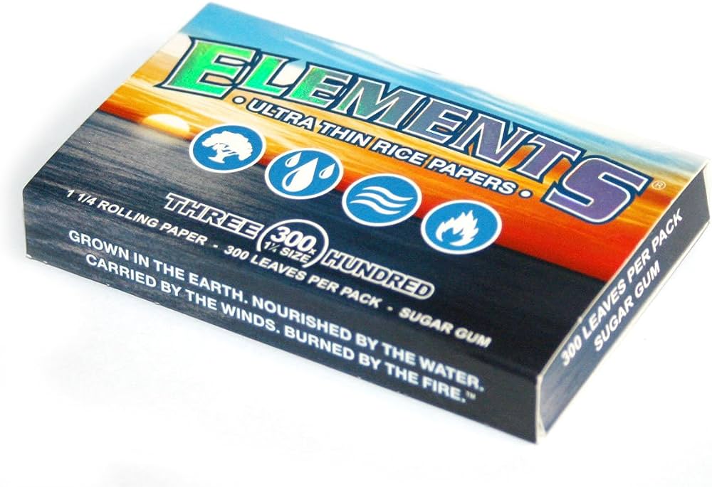 1 1/4 Ultra Thin Rice Rolling Papers - Elements The Green Leaf