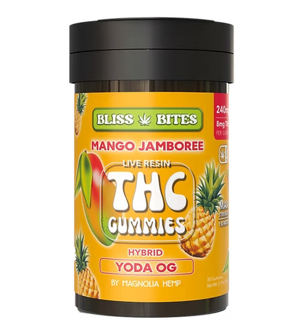 THC Bliss Bites Gummies - 240mg THC - Magnolia Hemp - Indica/Sativa - B3G1 FREE