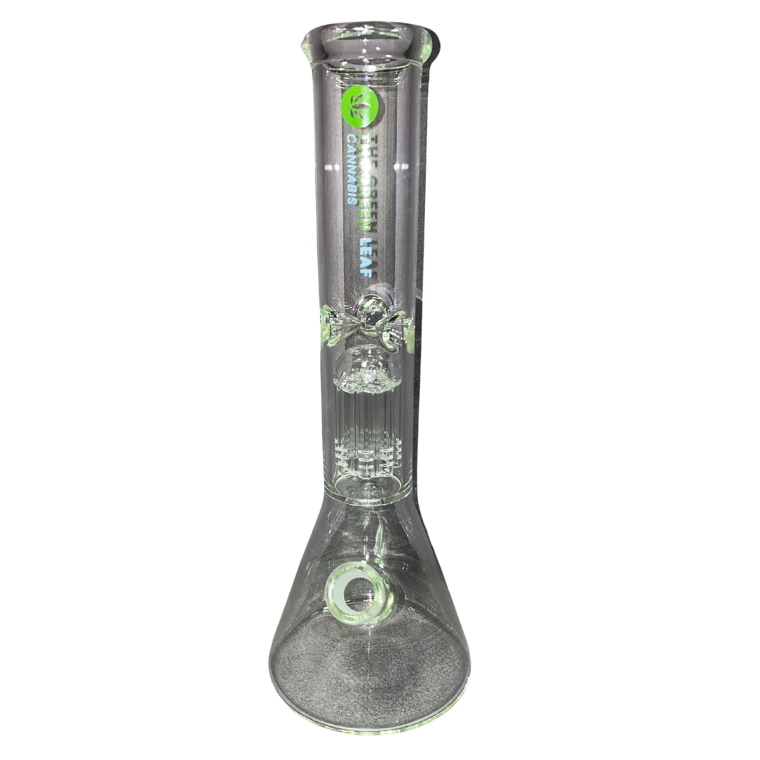 Glass Beaker Bong -One Percolator -The Green Leaf Cannabis-The Green Leaf - bong - smoke bong-accessorie