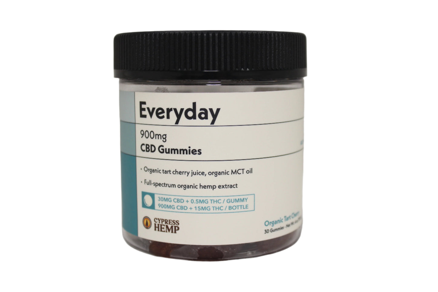 Everyday CBD Gummies - 900mg CBD Full Spectrum - Cypress Hemp The Green Leaf