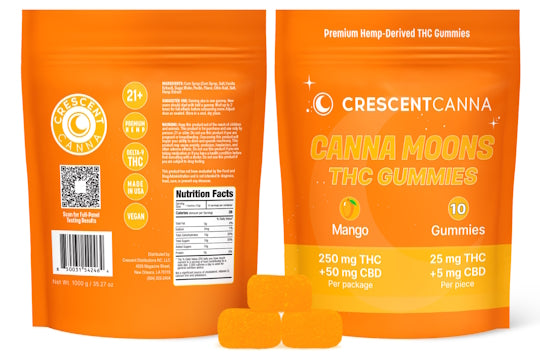 Cannamoons THC Gummies - 100mg THC - Crescent The Green Leaf
