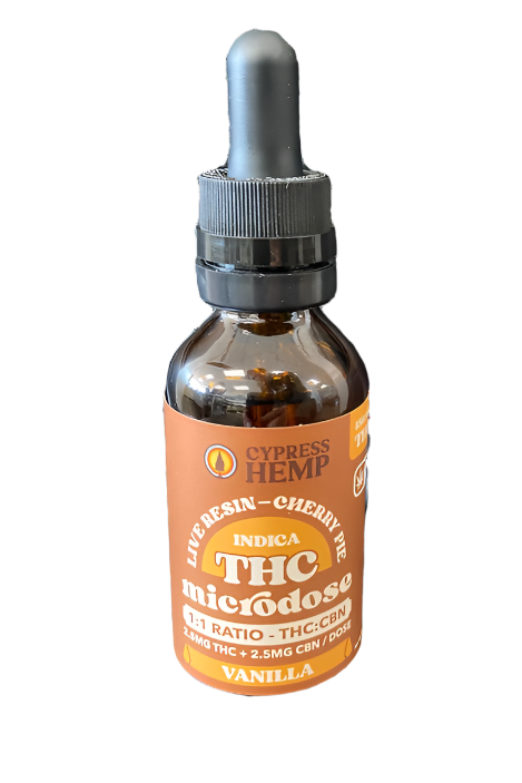 THC:CBN Indica Tincture -150mg - Cypress Hemp (1:1) The Green Leaf