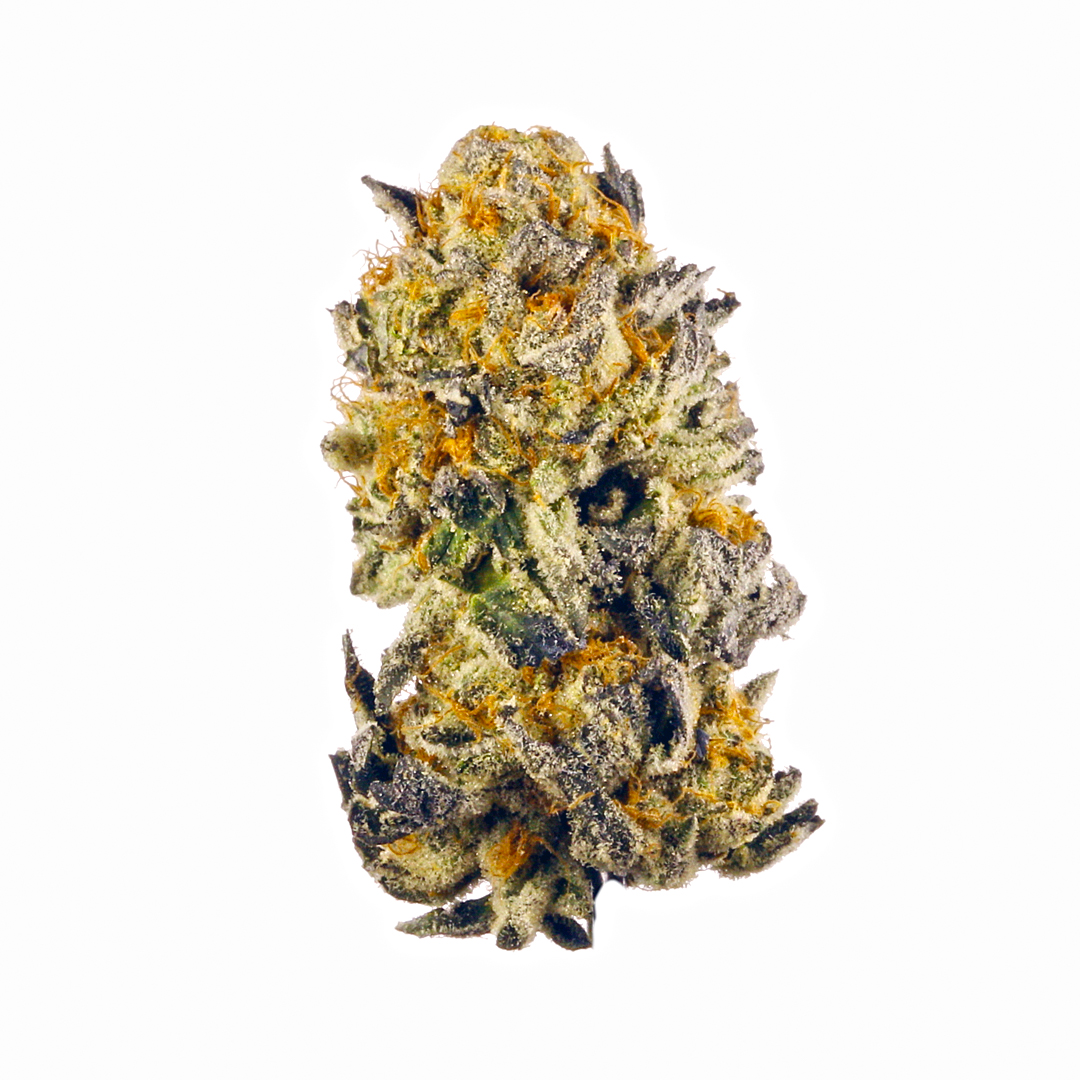 Cherry Punch cannabis flower from The Green Leaf Cannabis—vibrant Hybrid strain with dense, trichome-heavy buds in green and purple hues, bursting with sweet cherry, berry, and earthy aromas. Delivers fast-acting, uplifting effects paired with smooth body relaxation, ideal for any time of day.